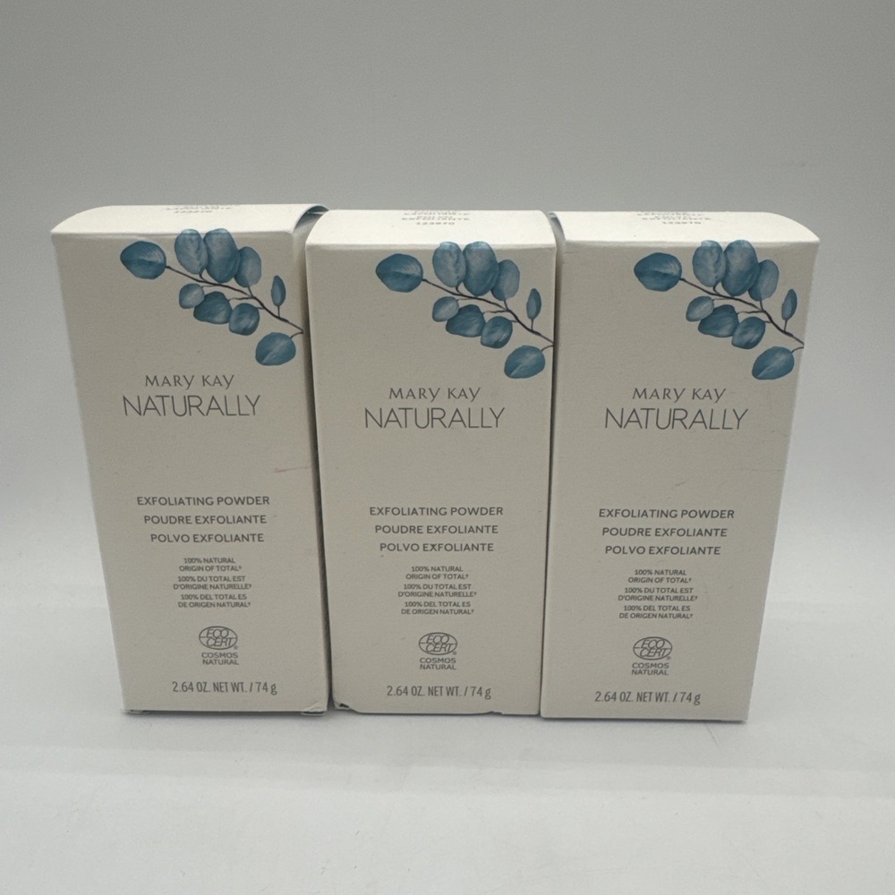 3x Mary Kay Naturally Exfoliating Powder 2.64 Oz New Sealed W/ Box 100% Natural